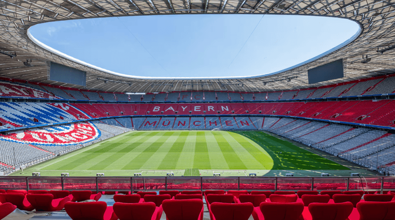 Allianz Arena – Biểu tượng cho sự thịnh vượng và uy quyền của Bayern Munich, một trong những thánh đường bóng đá hiện đại nhất thế giới.