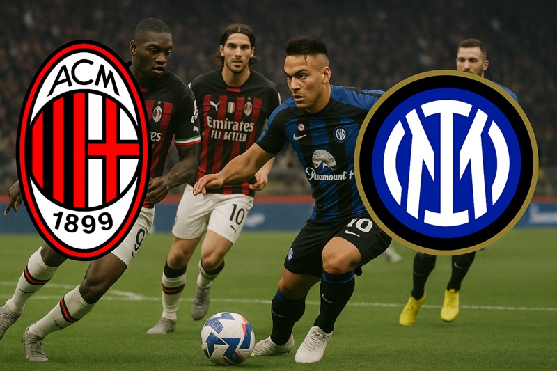 Thánh đường San Siro chia đôi nửa xanh - đỏ trong trận thư hùng rực lửa giữa Inter và AC Milan.